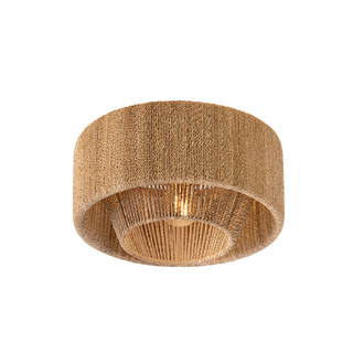 COE Flush Mount with Vintage Gold Leaf Finish
