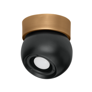 ODIN Flush Mount with PATINA BRASS/SOFT BLACK Finish