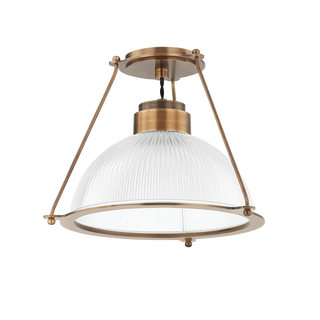 GLINT Semi Flush with PATINA BRASS Finish