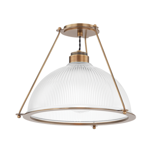 GLINT Semi Flush with PATINA BRASS Finish