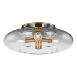 GUNNER FLUSH MOUNT with PATINA BRASS Finish
