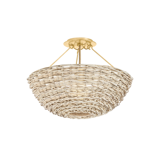 CAMPO Semi Flush with VINTAGE GOLD LEAF Finish