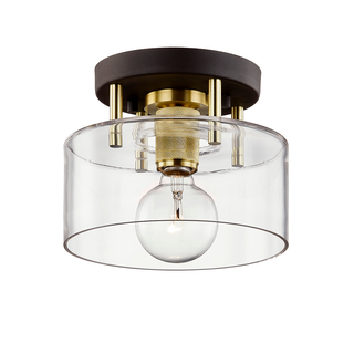 Bergamot Station Semi Flush BRONZE AND BRASS