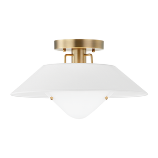 Otto Flush Mount with PATINA BRASS Finish