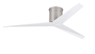 Eliza 3-blade paddle fan. Multiple Finish options to choose from. Brushed Nickel / Gloss White Finish / 56 Inch