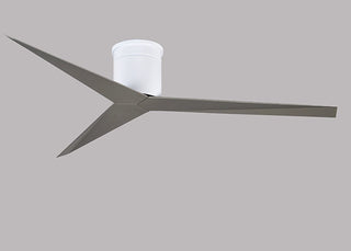 Eliza 3-blade paddle fan. Multiple Finish options to choose from. Gloss White / Brushed Nickel Finish / 56 Inch