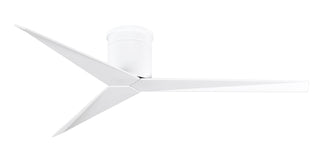 Eliza 3-blade paddle fan. Multiple Finish options to choose from. Gloss White / Gloss White Finish / 56 Inch