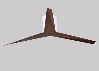 Eliza 3-blade paddle fan. Multiple Finish options to choose from. Gloss White / Walnut Tone Finish / 56 Inch