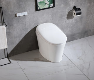 Smart Round Bidet Toilet in Glossy White