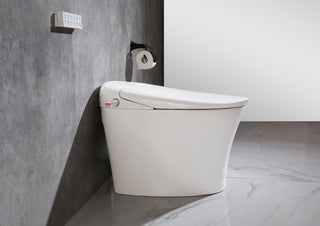 Smart Round Bidet Toilet in Glossy White