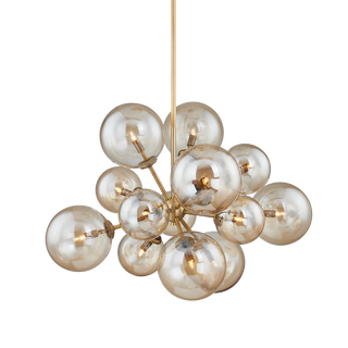SANTEE Chandelier with PATINA BRASS Finish