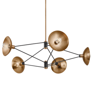 Axel Chandelier with PATINA BRASS/SOFT BLACK Finish