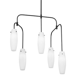 Cyan Chandelier with SOFT BLACK Finish
