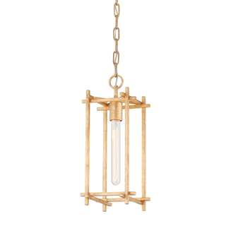 Huck Lantern with VINTAGE GOLD LEAF Finish