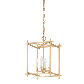 Huck Lantern with VINTAGE GOLD LEAF Finish