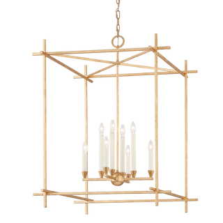 Huck Lantern with VINTAGE GOLD LEAF Finish