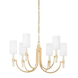 GUSTINE Chandelier Vintage Gold Leaf