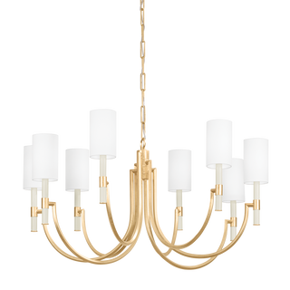 GUSTINE Chandelier with Vintage Gold Leaf Finish