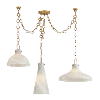 JOAQUIN Chandelier with PATINA BRASS Finish