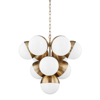 CUPERTINO Chandelier with PATINA BRASS Finish
