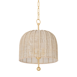 Lonnie Pendant with Vintage Gold Leaf Finish