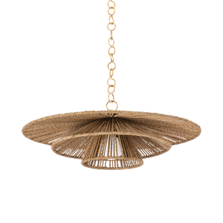 Levan Pendant with Vintage Gold Leaf Finish