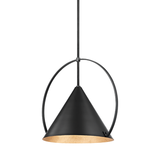 Mari Pendant with Gold Leaf/soft Black Combo Finish