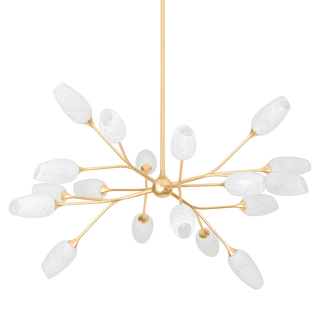 Aldean Chandelier with Vintage Gold Leaf Finish