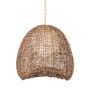 Maester Pendant with Vintage Gold Leaf Finish