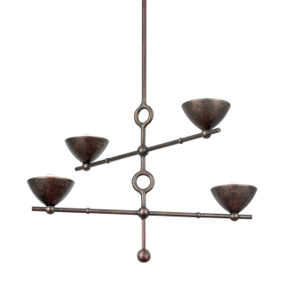 VISHAL Chandelier with BLACK PATINA GOLD Finish