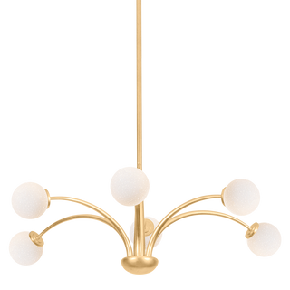 ORINDA Chandelier with VINTAGE GOLD LEAF Finish