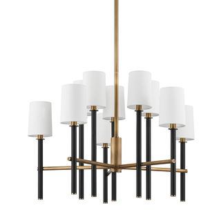BELVEDERE Chandelier with PATINA BRASS Finish
