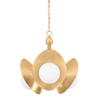 OLSON Chandelier with VINTAGE GOLD LEAF Finish