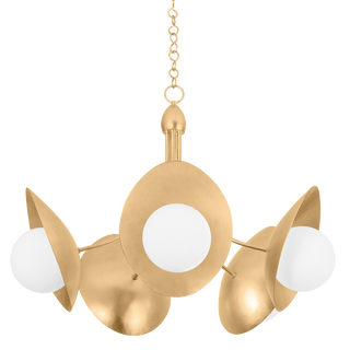 OLSON Chandelier with VINTAGE GOLD LEAF Finish