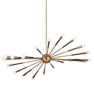 Obie Chandelier with Patina Brass/Bronze Finish