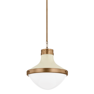 MAXTON Pendant with PATINA BRASS AND SOFT SAND Finish