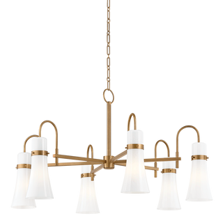 MAPLE Chandelier with PATINA BRASS Finish