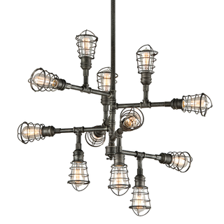 Conduit Chandelier OLD SILVER