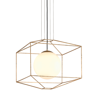 Silhouette Chandelier with Gold Leaf Finish