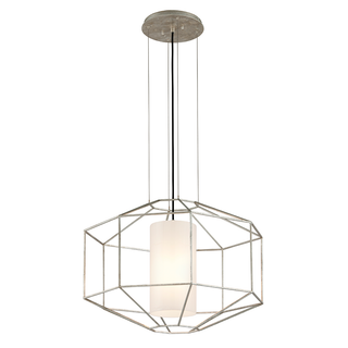 Silhouette Chandelier with SILVER LEAF Finish