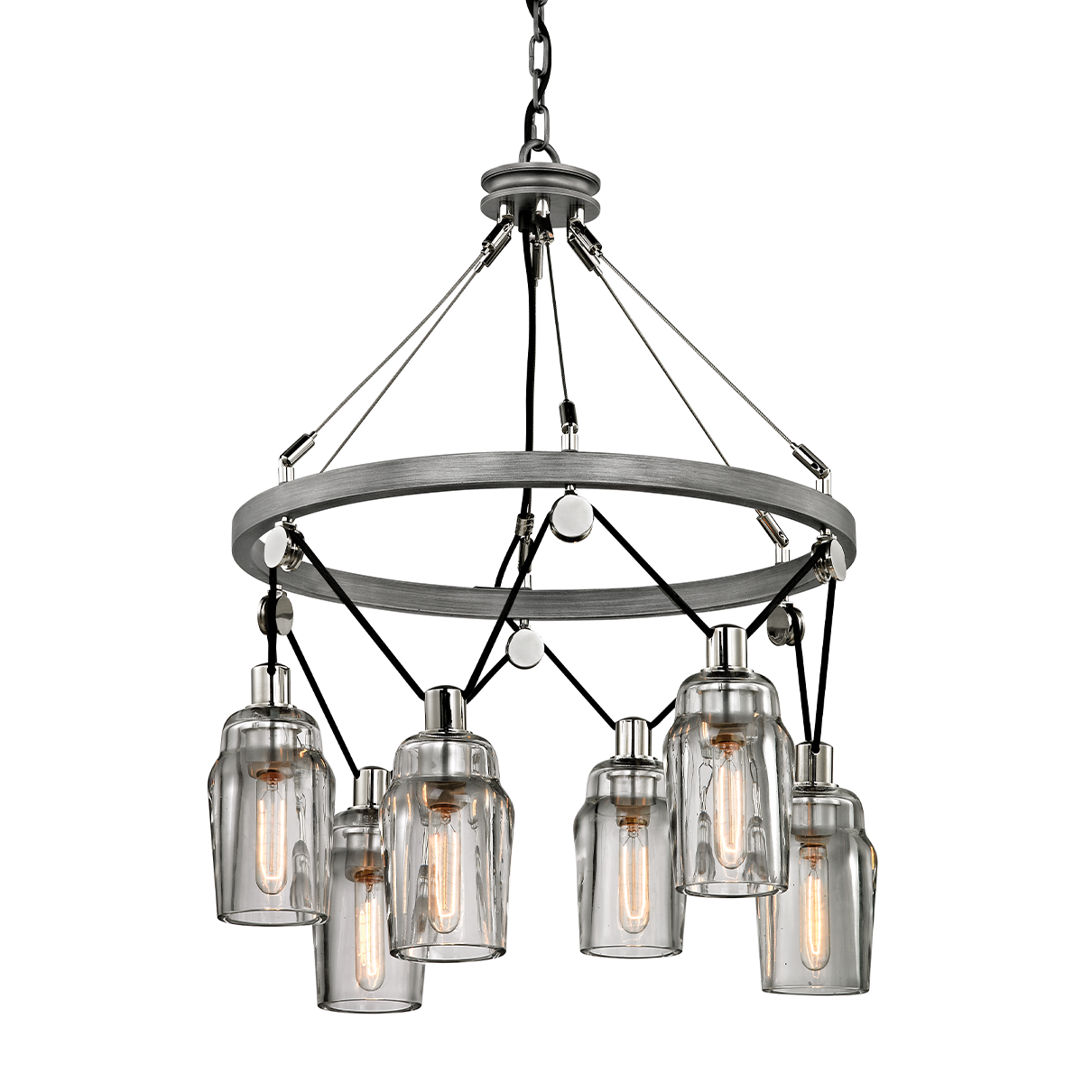 Citizen Chandelier GRAPHITE AND POLISHED NICKEL