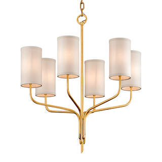 Juniper Chandelier with Gold Leaf Finish