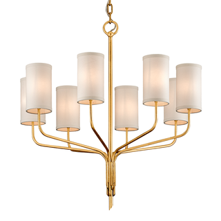 Juniper Chandelier with Gold Leaf Finish