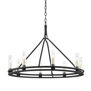 SUTTON Chandelier with TEXTURED BLACK Finish