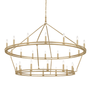 SUTTON LIGHT CHANDELIER with CHAMPAGNE LEAF Finish