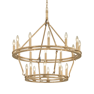 Sutton Chandelier with CHAMPAGNE SILVER LEAF Finish