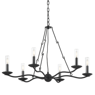 SAWYER Chandelier with FORGED IRON Finish