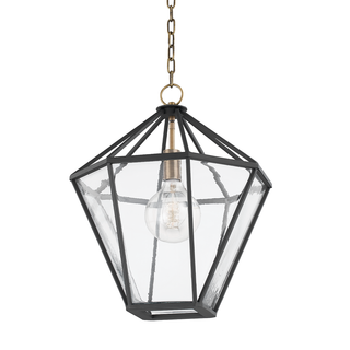 Moss Lantern with PATINA BRASS/TEXTURED BLACK Finish