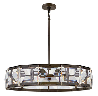 Jolie Medium LED Drum Chandelier in Black Oxide