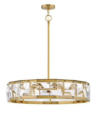Jolie Medium LED Drum Chandelier in Heritage Brass